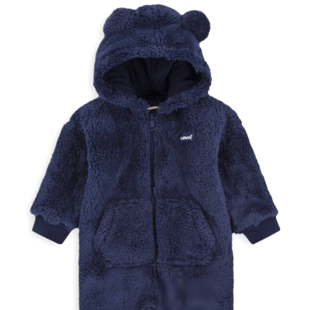 NEW LEVIS SHERPA BEAR COVERALLS BABY 3 MONTHS